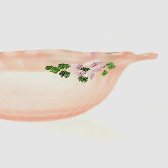 Vintage Anchor Hocking Mayfair Open Rose Pink Satin Small Bowl - Picture 7 of 10